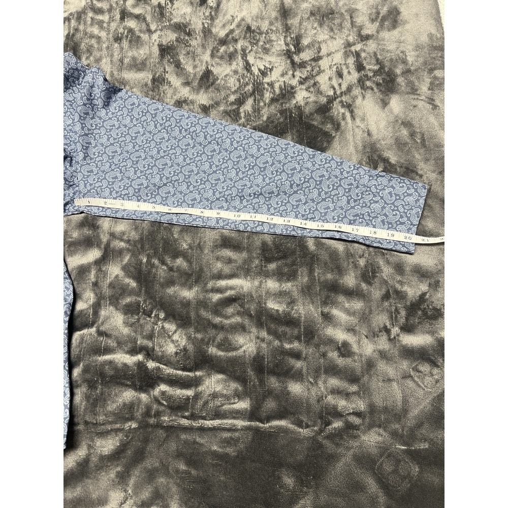 Wrangler Men's Large Blue Paisley Western Shirt Pearl Snap Long Sleeve Cowboy - Picture 7 of 9
